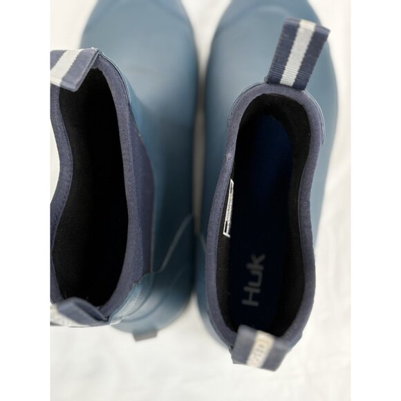 HUK Performance Waterproof Rogue Wave Boots Men’s 12 Navy Blue Pull On - Picture 8 of 15